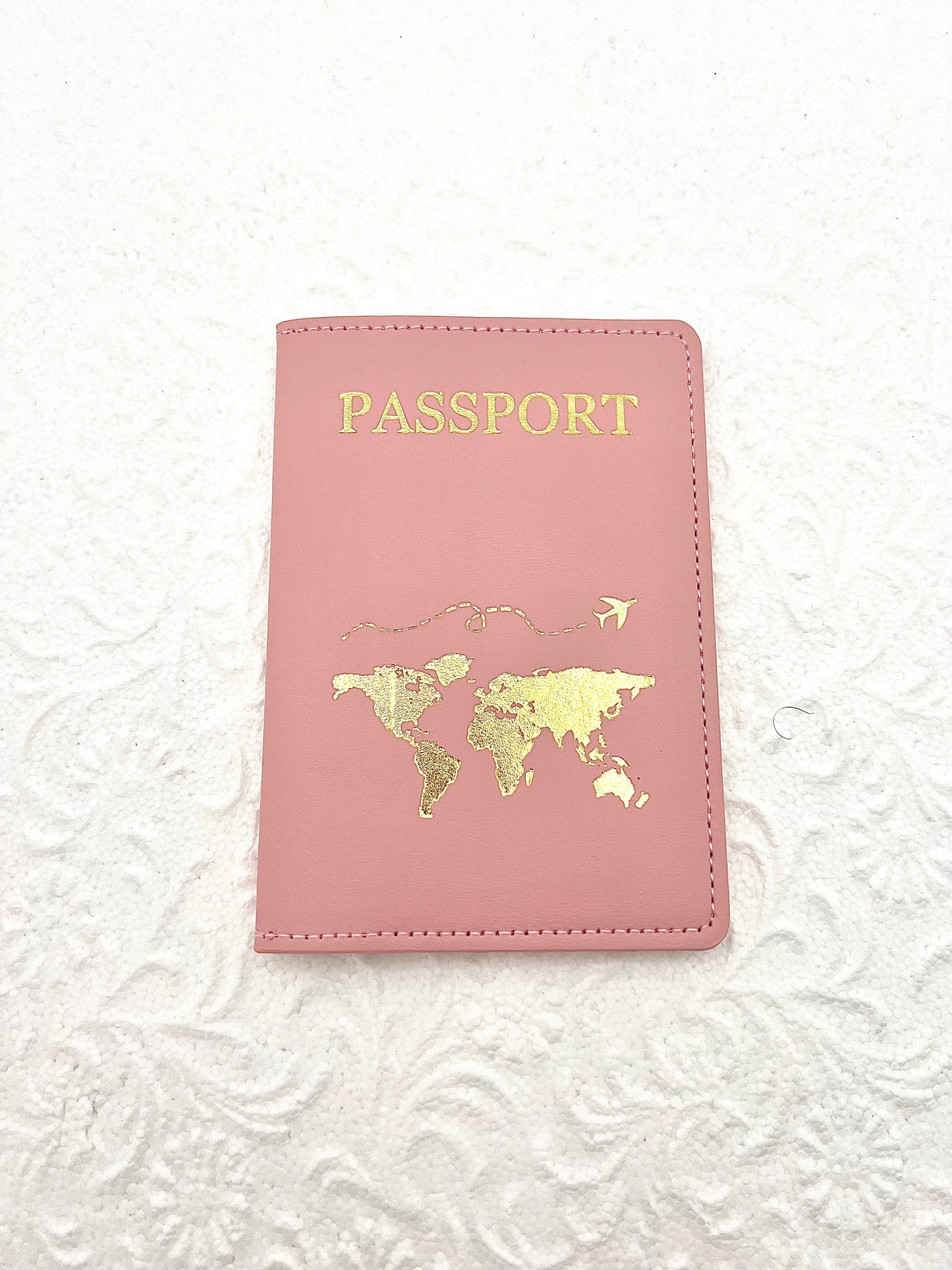 Pochette passeport avec carte du monde