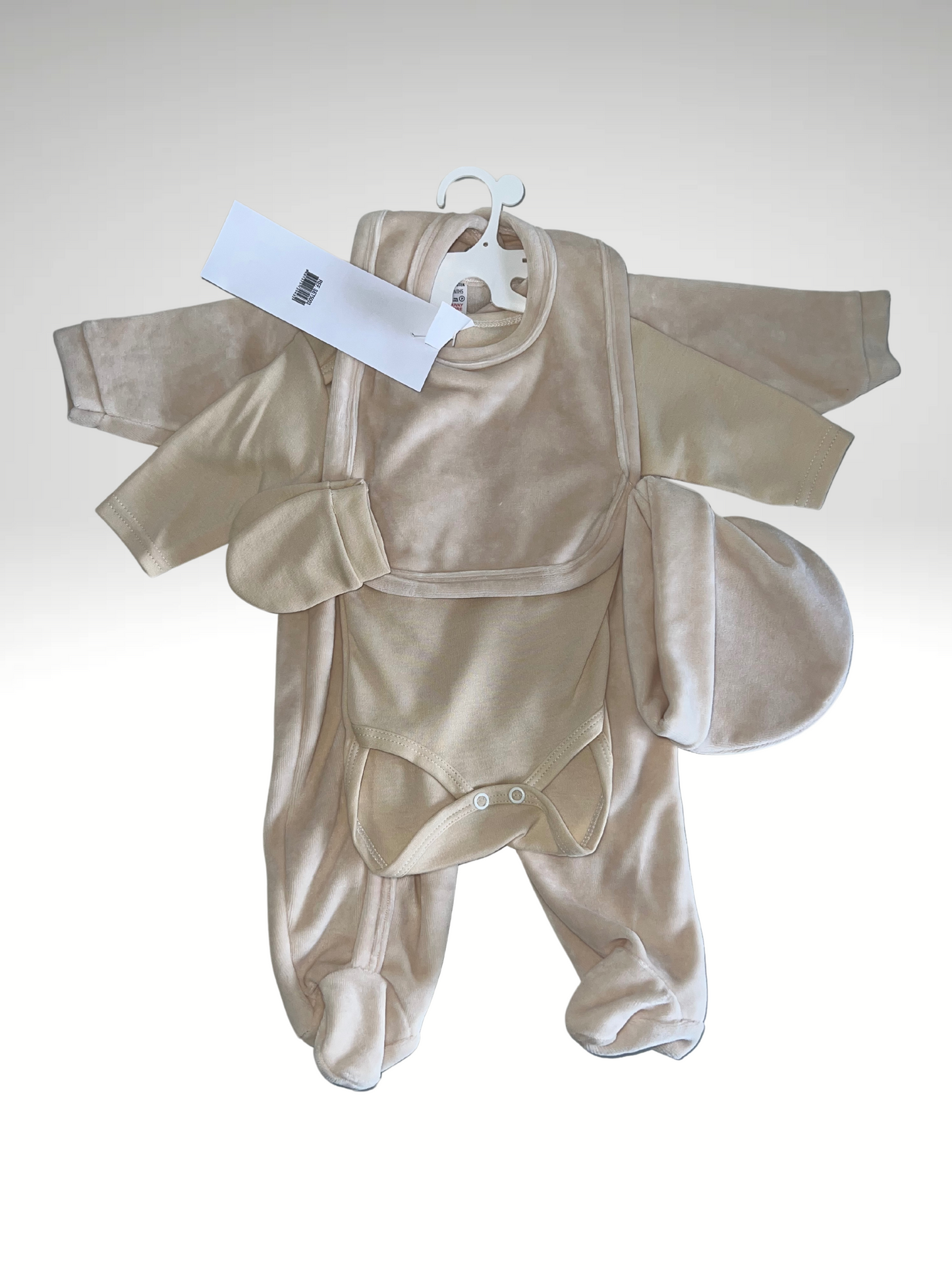 Ensemble pyjama bébé 5 pièces en velours