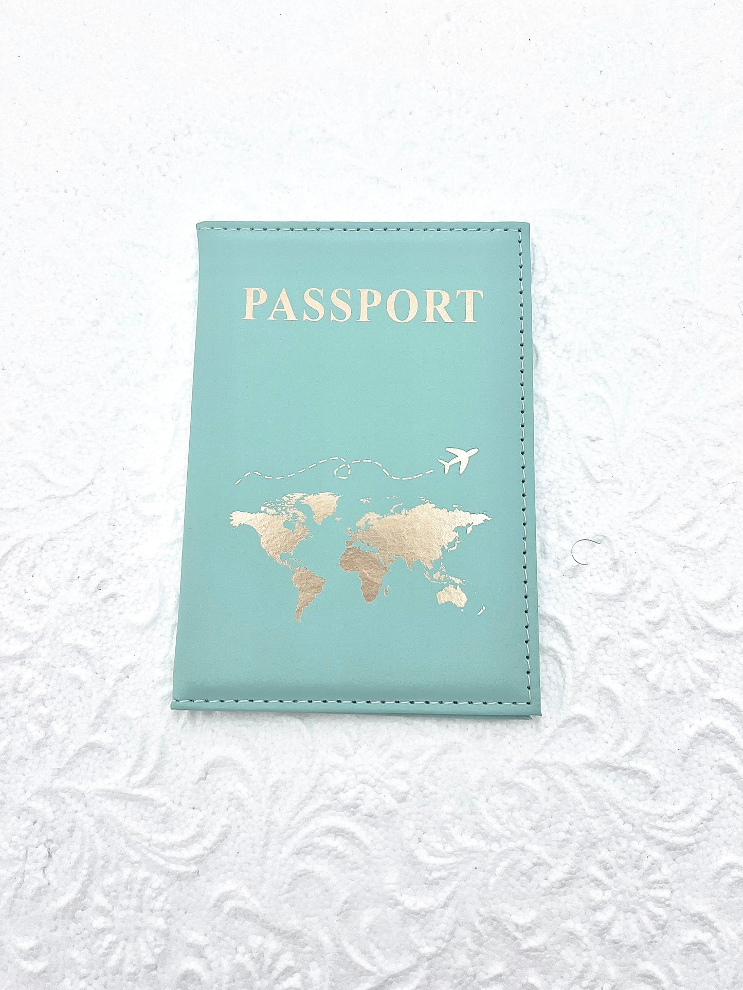 Pochette passeport avec carte du monde