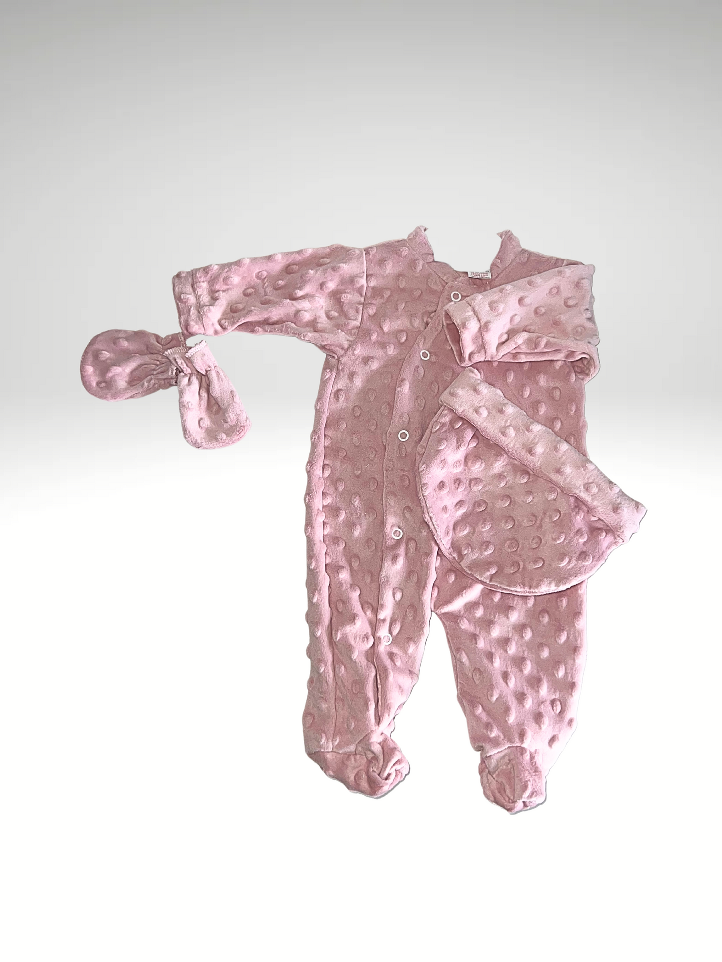 Set pyjama bébé 3 pièces en minky