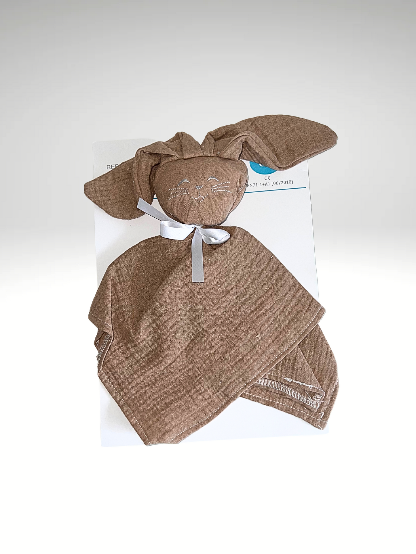 Doudou lapin en gaze de coton
