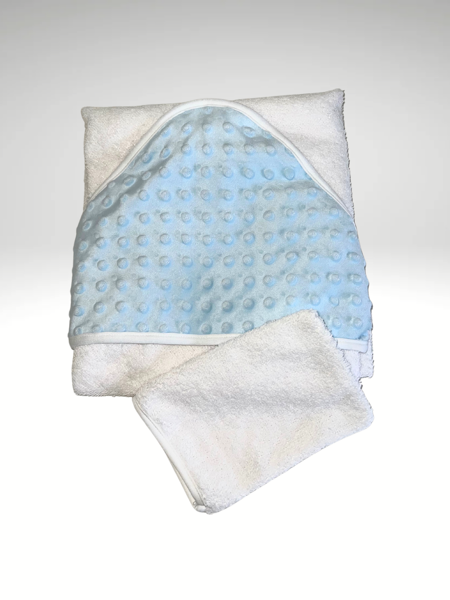 Cape de bain + gant en minky