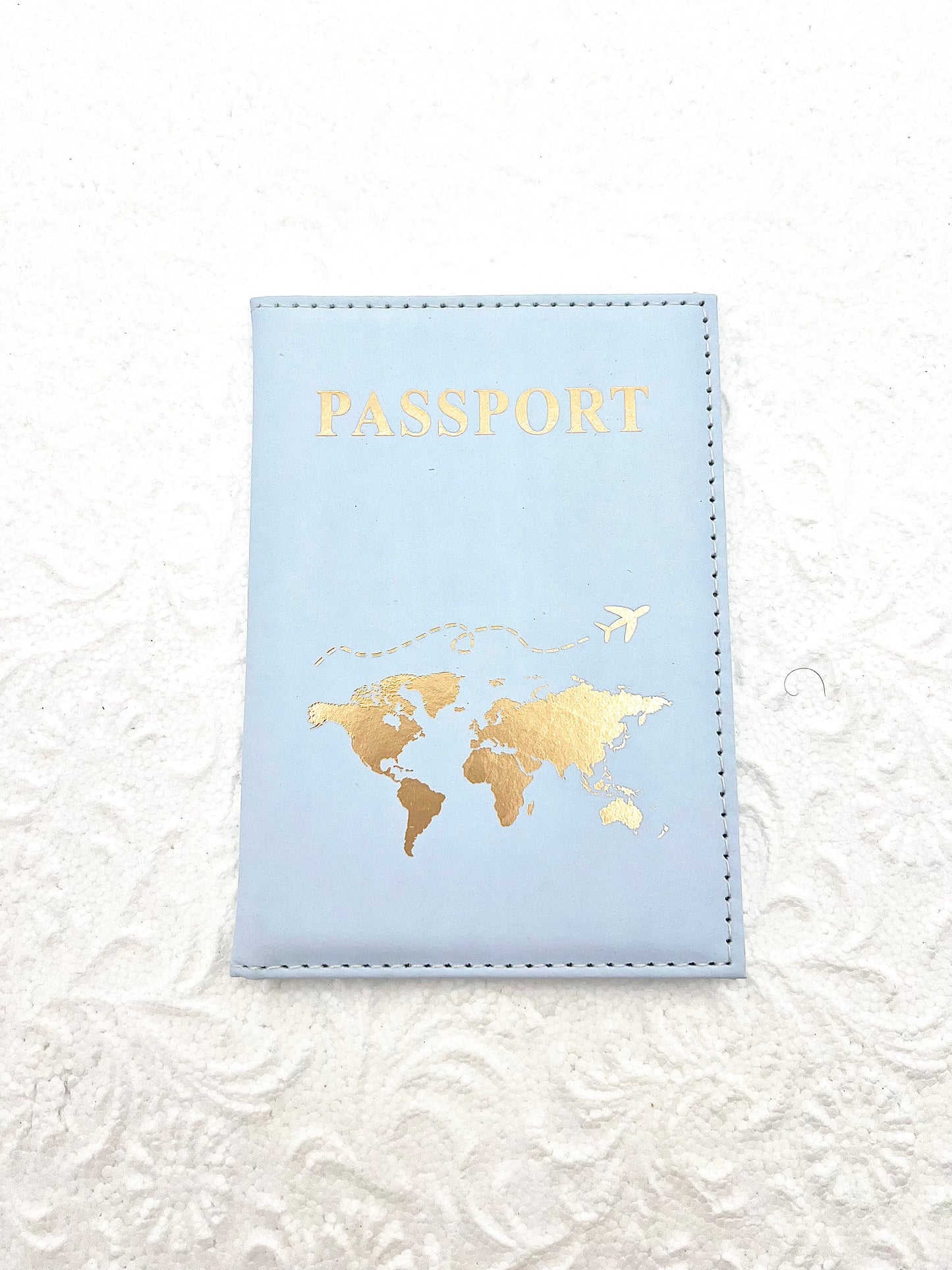 Pochette passeport avec carte du monde