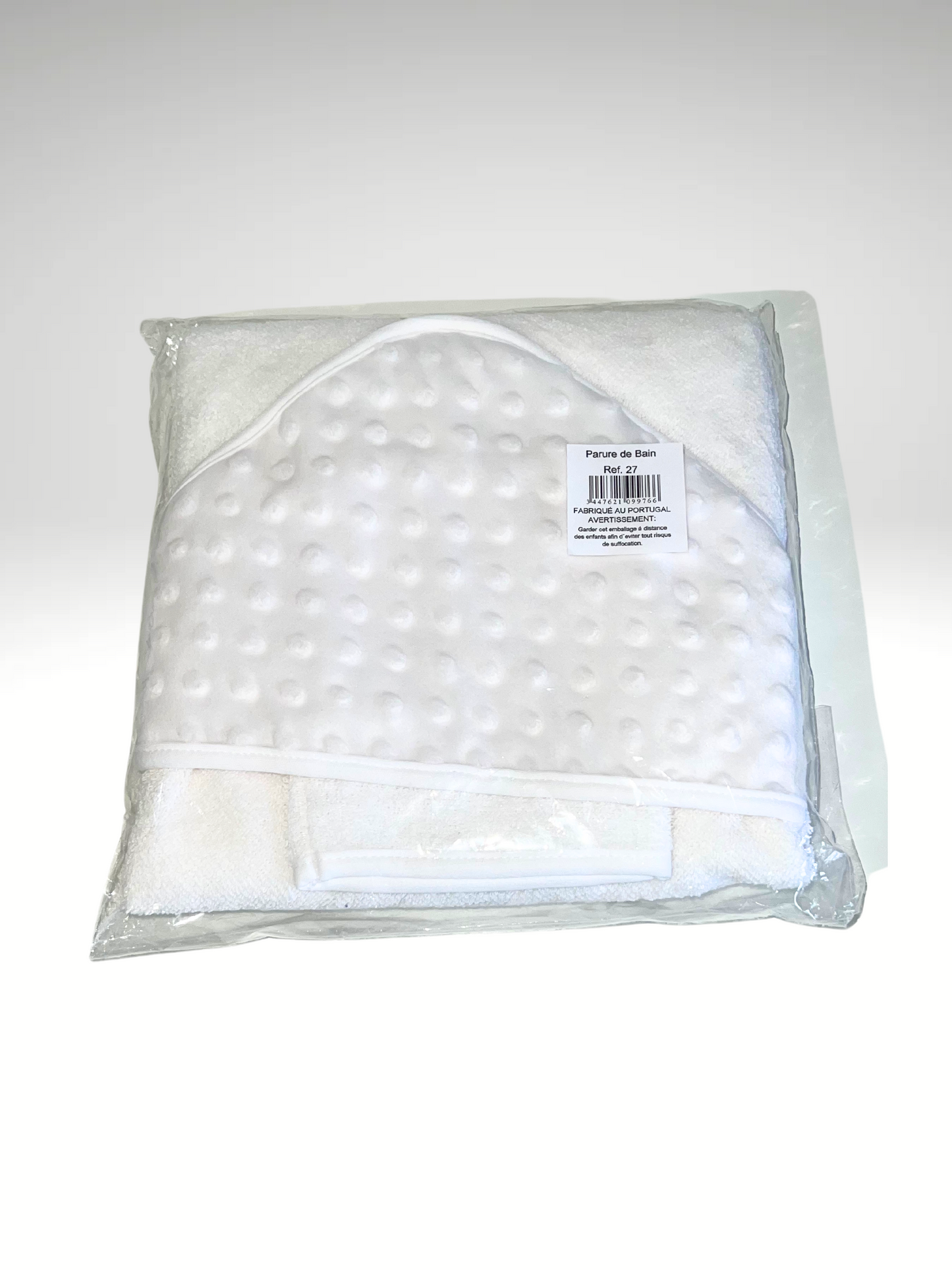 Cape de bain + gant en minky