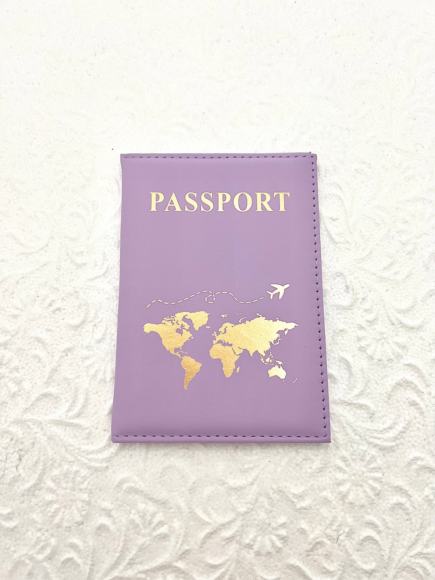 Pochette passeport avec carte du monde