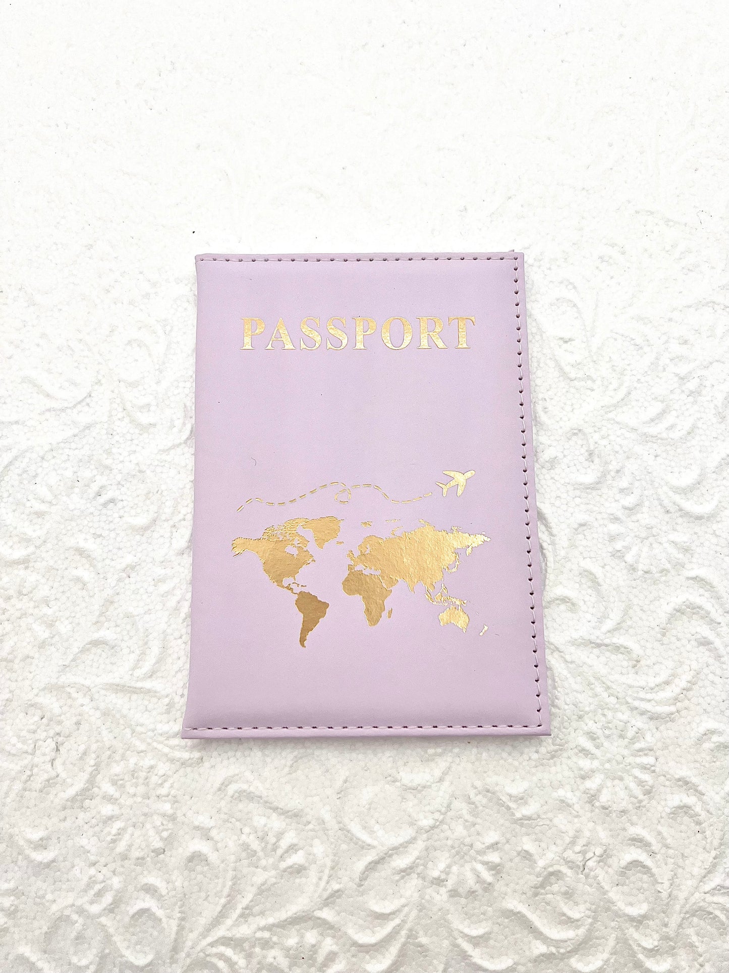 Pochette passeport avec carte du monde