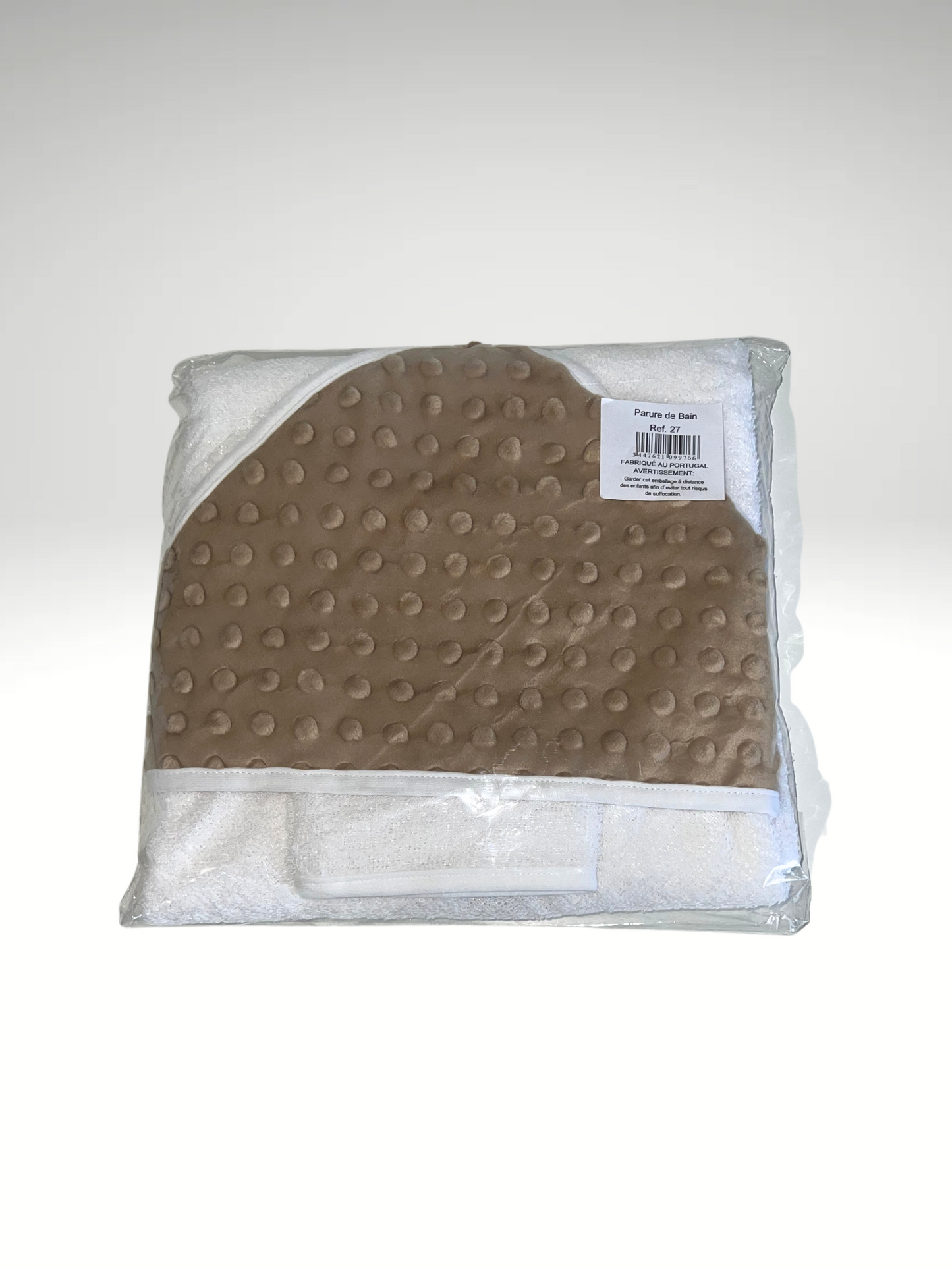 Cape de bain + gant en minky