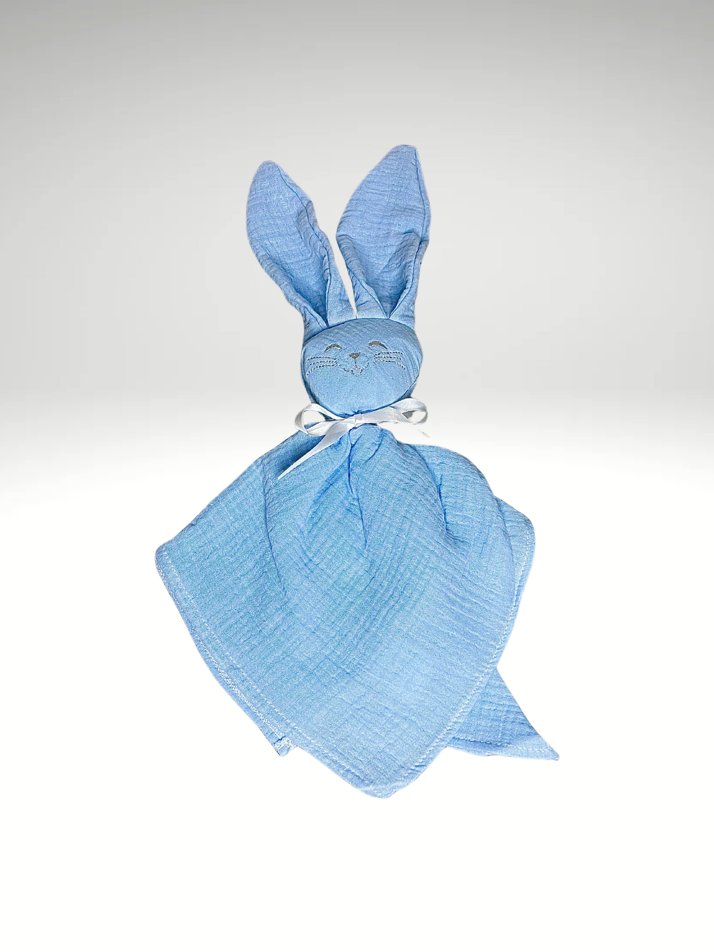 Doudou lapin en gaze de coton