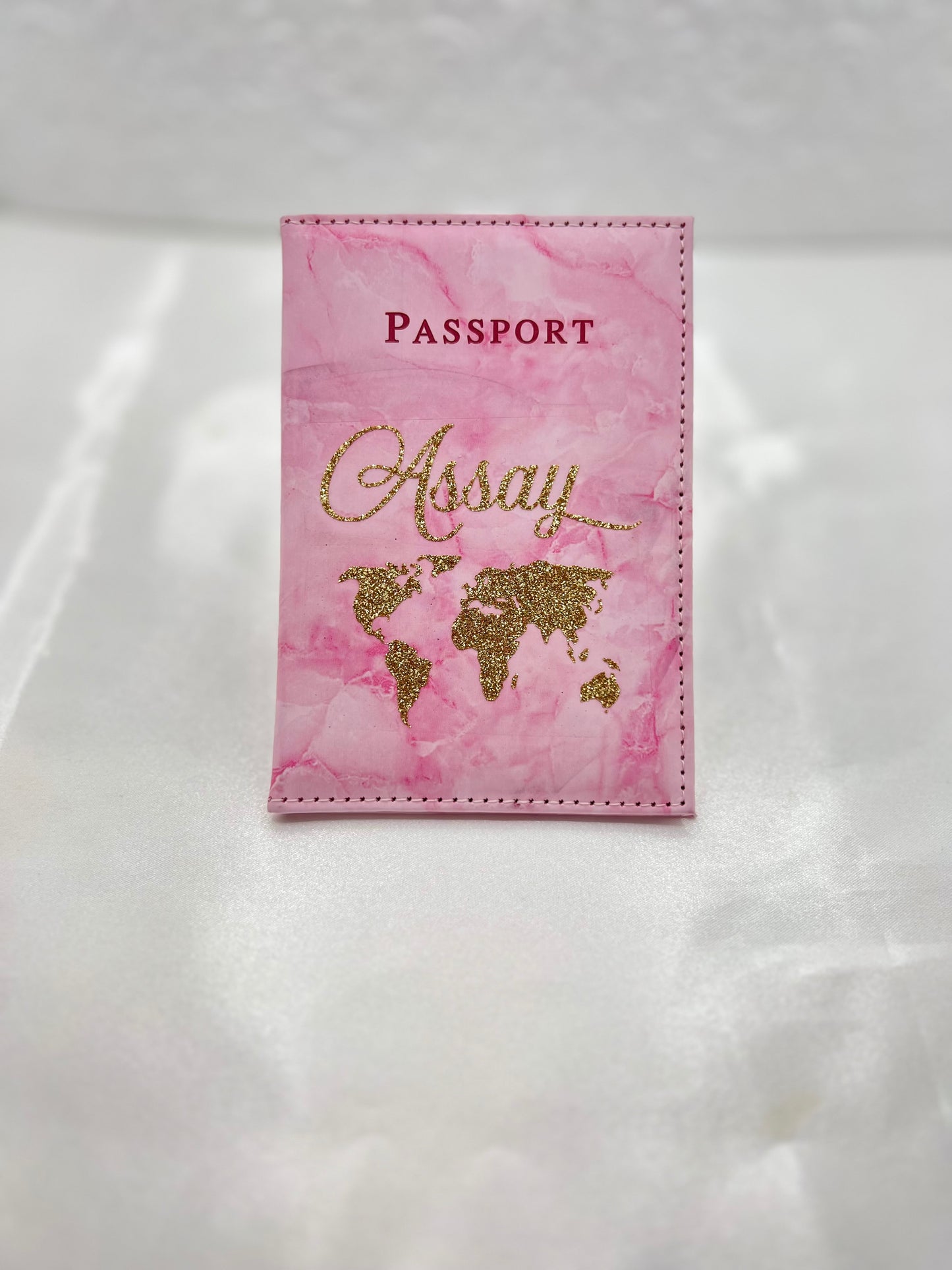 Pochette passeport marbré