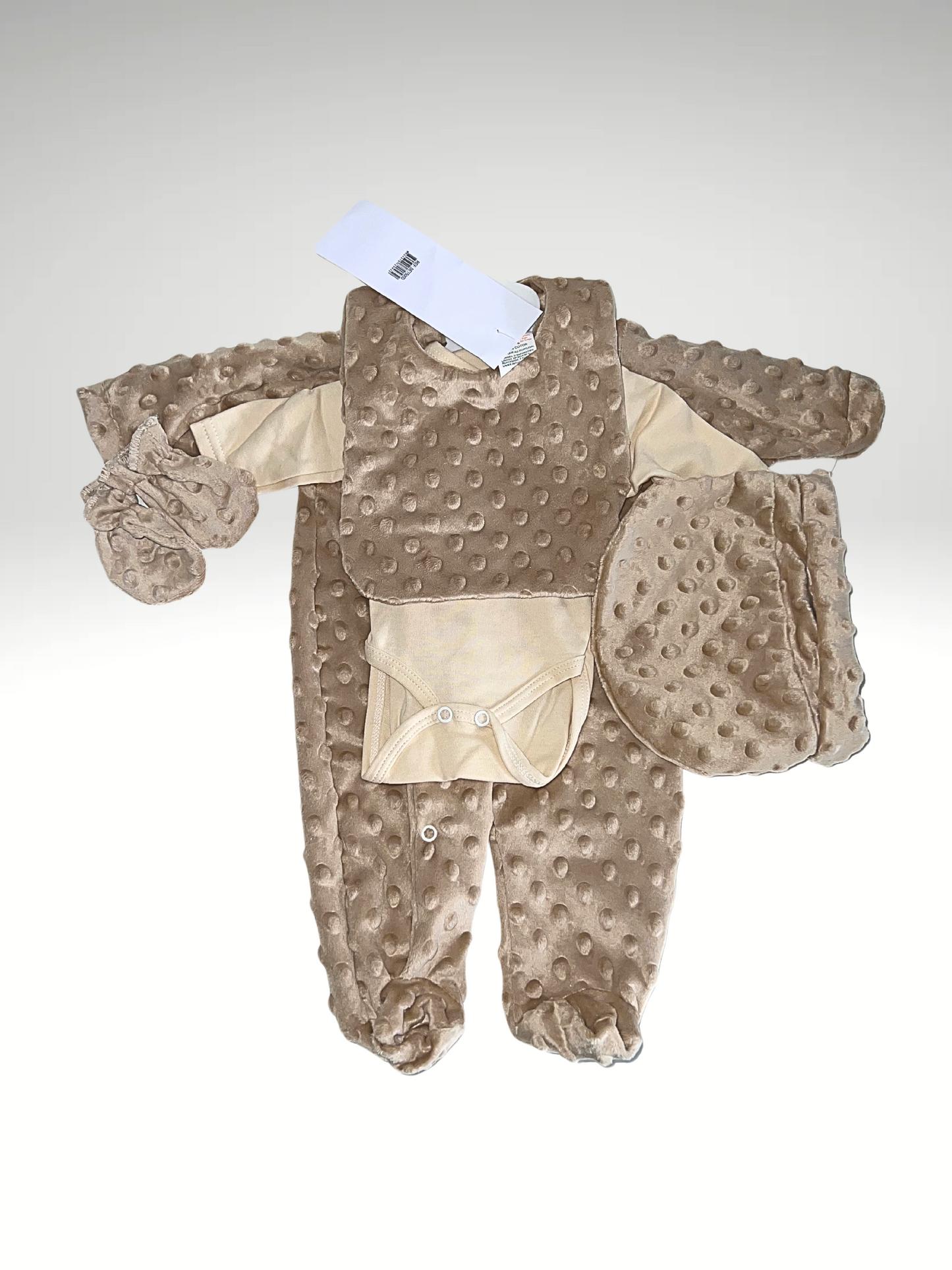 Ensemble pyjama bébé 5 pièces en minky