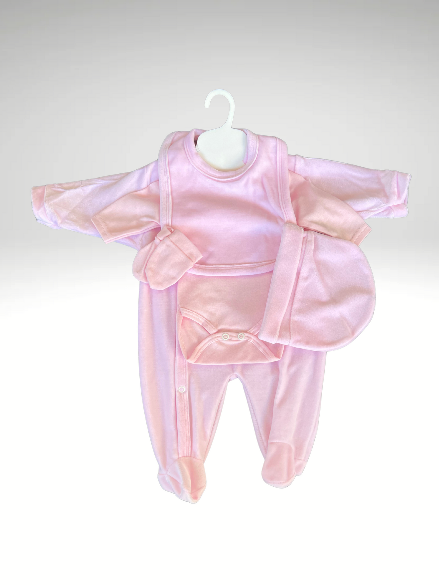 Ensemble pyjama bébé 5 pièces en velours