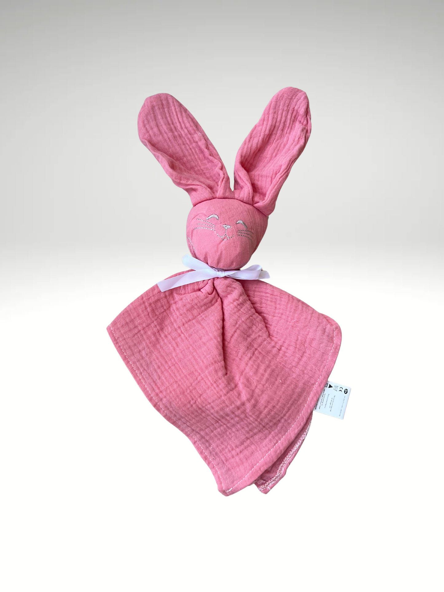 Doudou lapin en gaze de coton