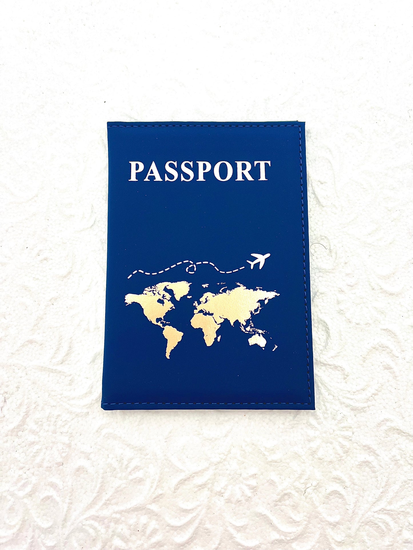 Pochette passeport avec carte du monde