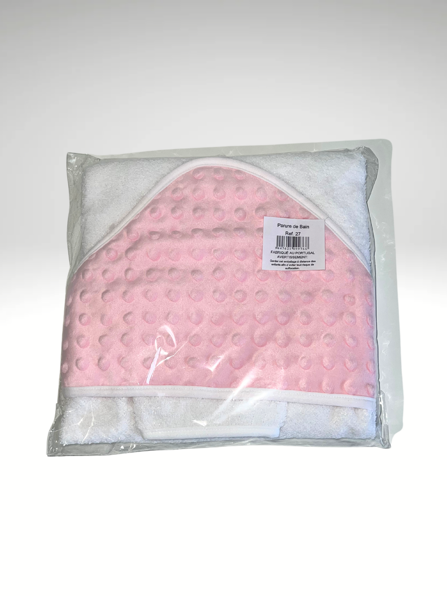 Cape de bain + gant en minky