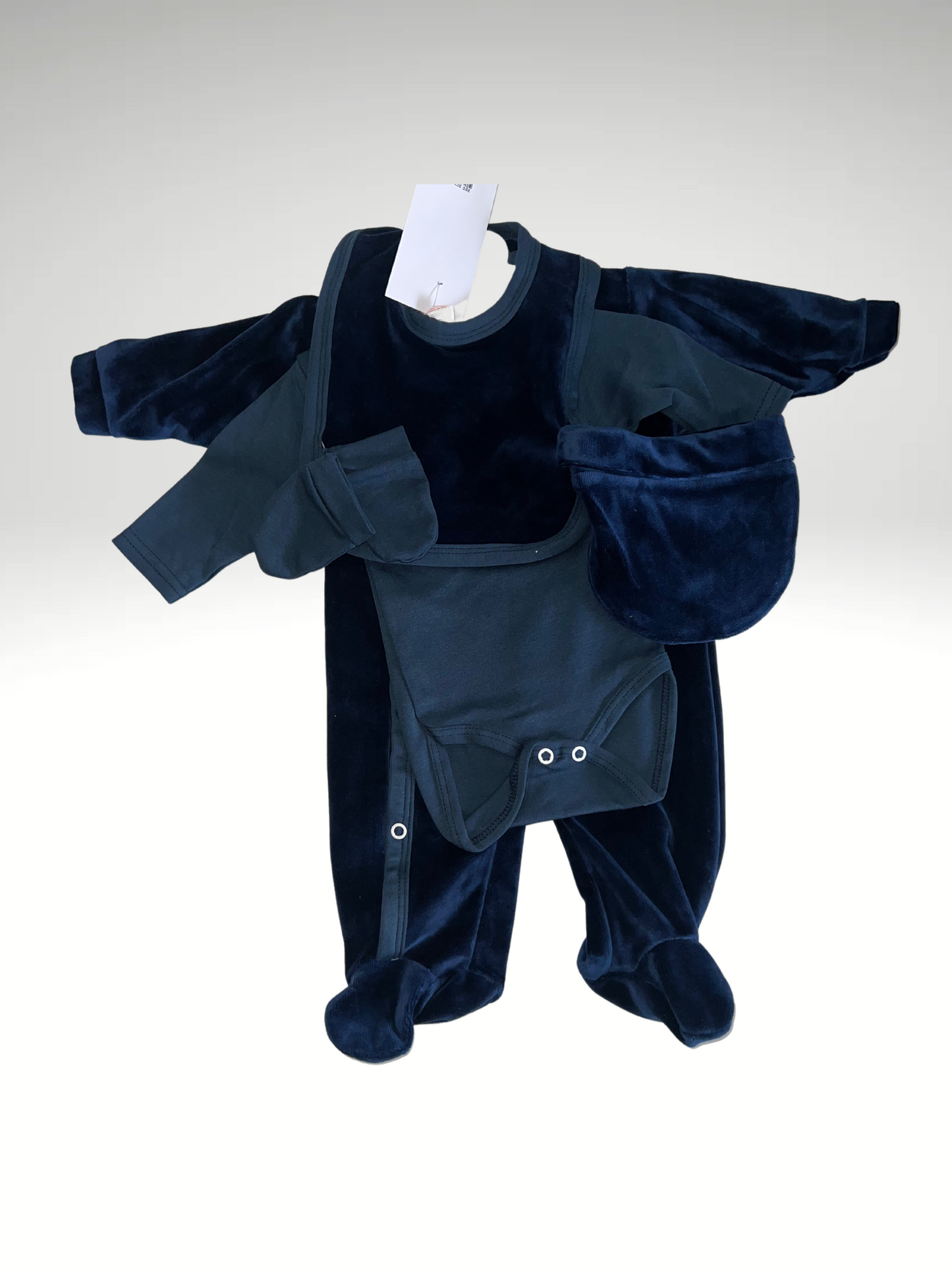 Ensemble pyjama bébé 5 pièces en velours