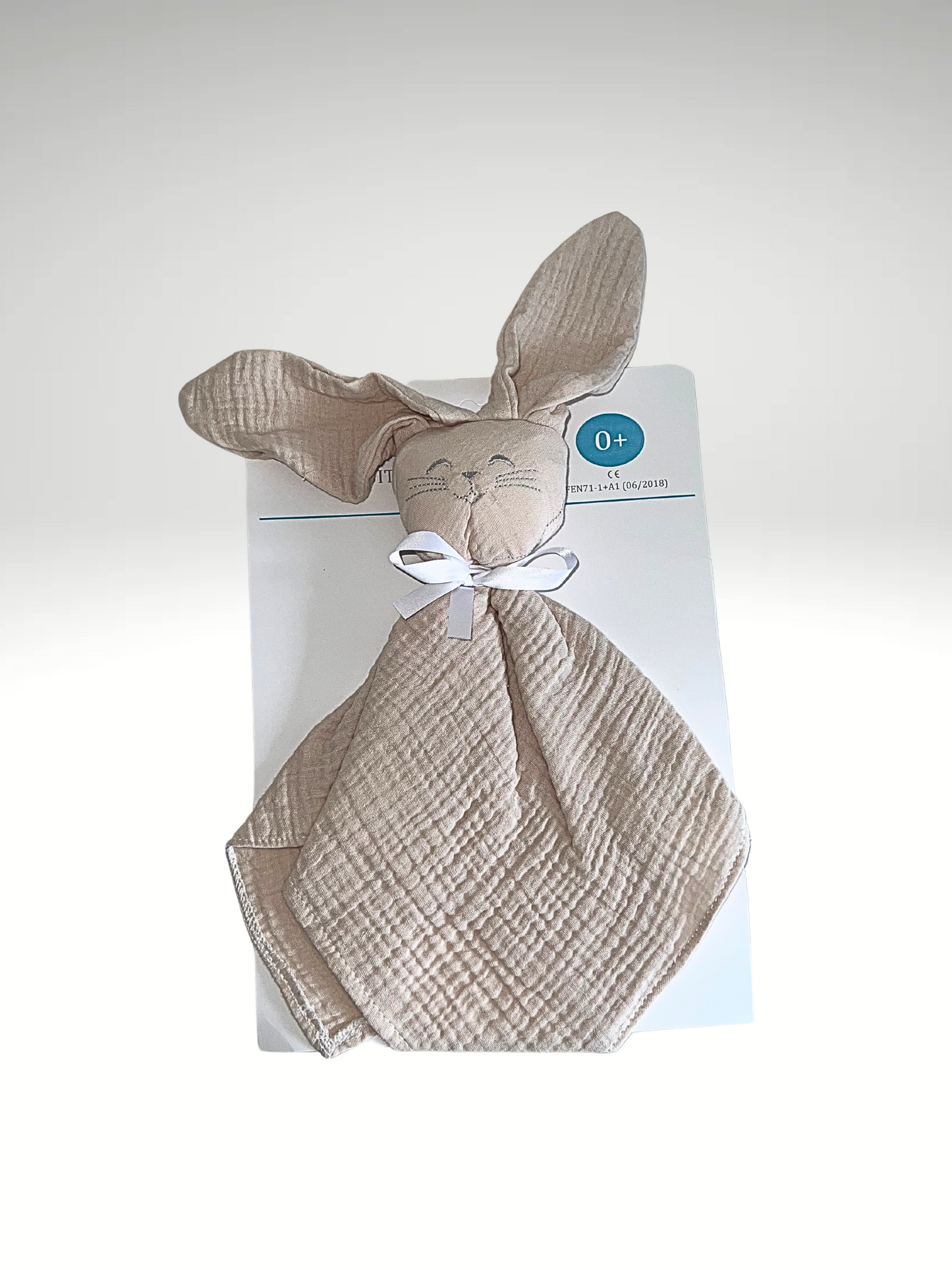 Doudou lapin en gaze de coton