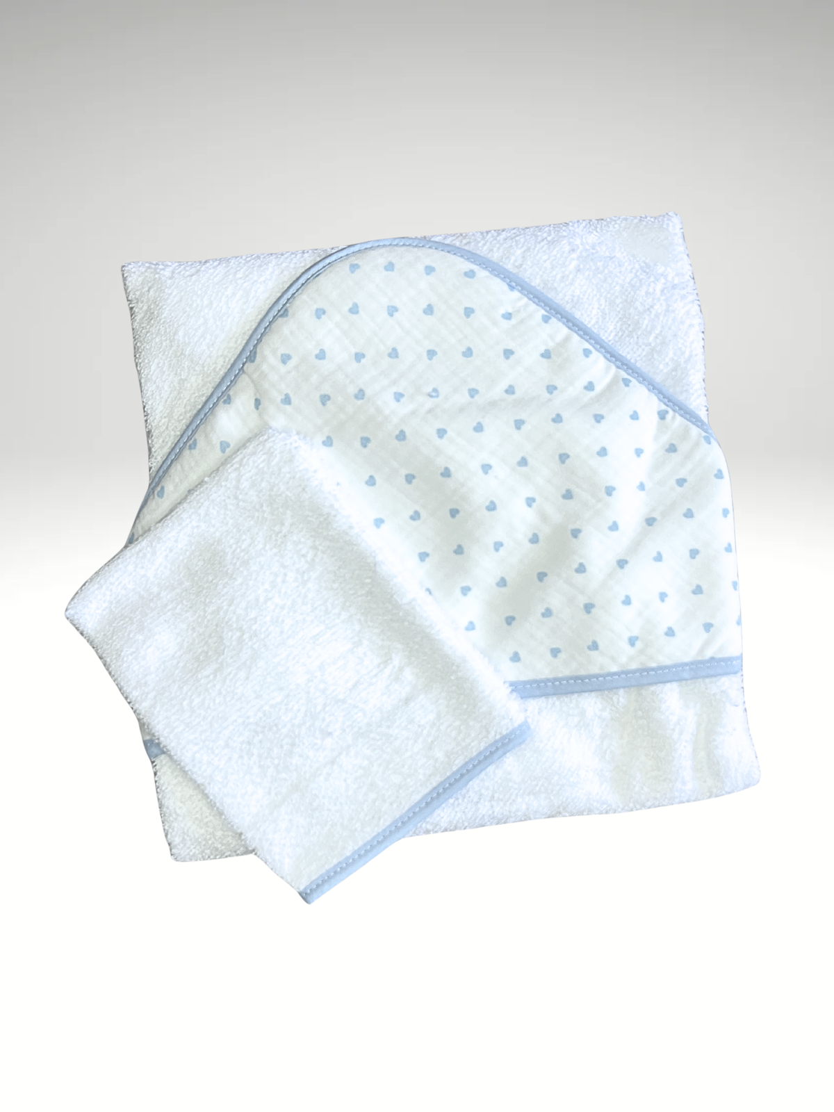 CAPE DE BAIN + GANT COEURS