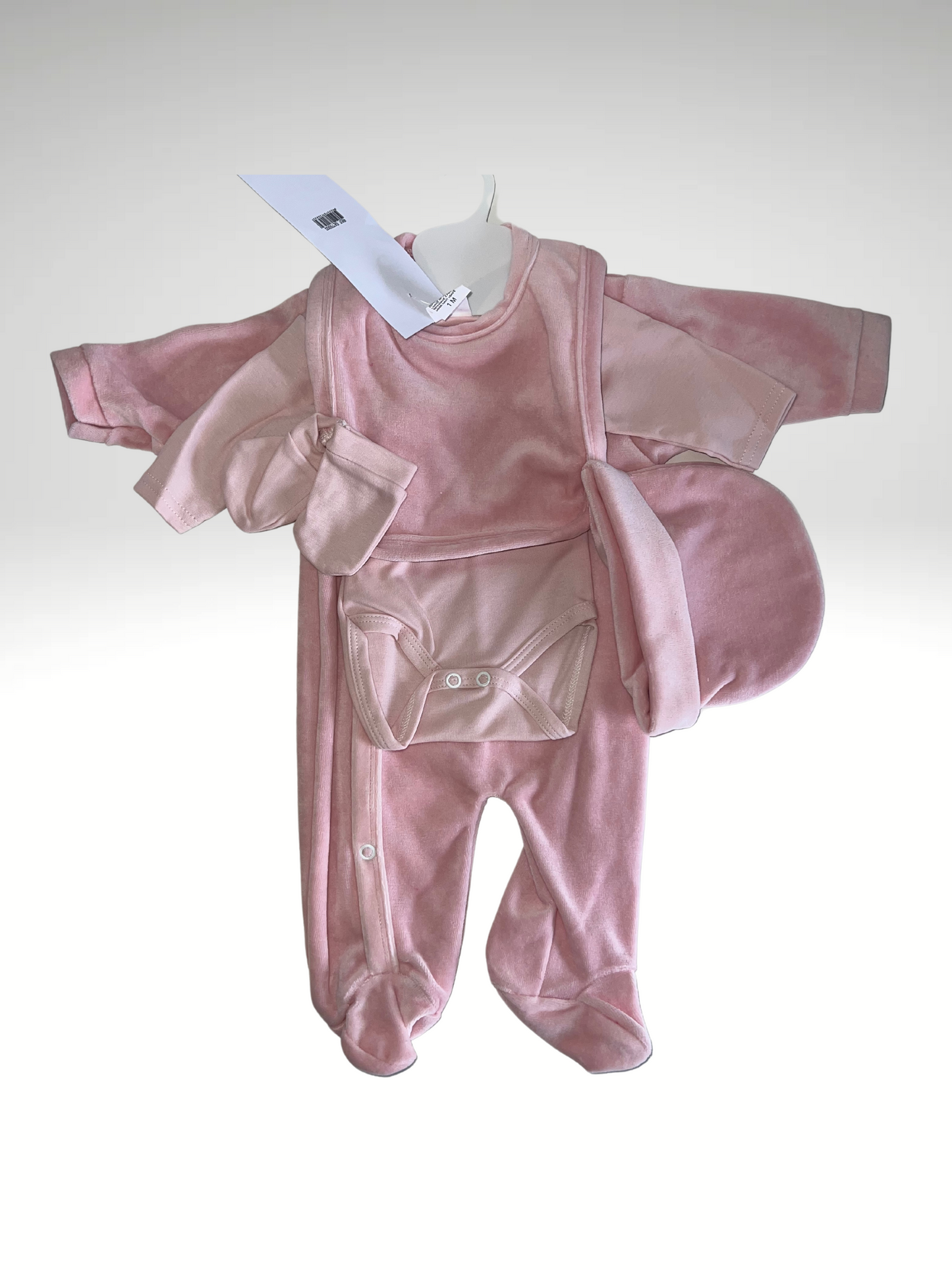 Ensemble pyjama bébé 5 pièces en velours