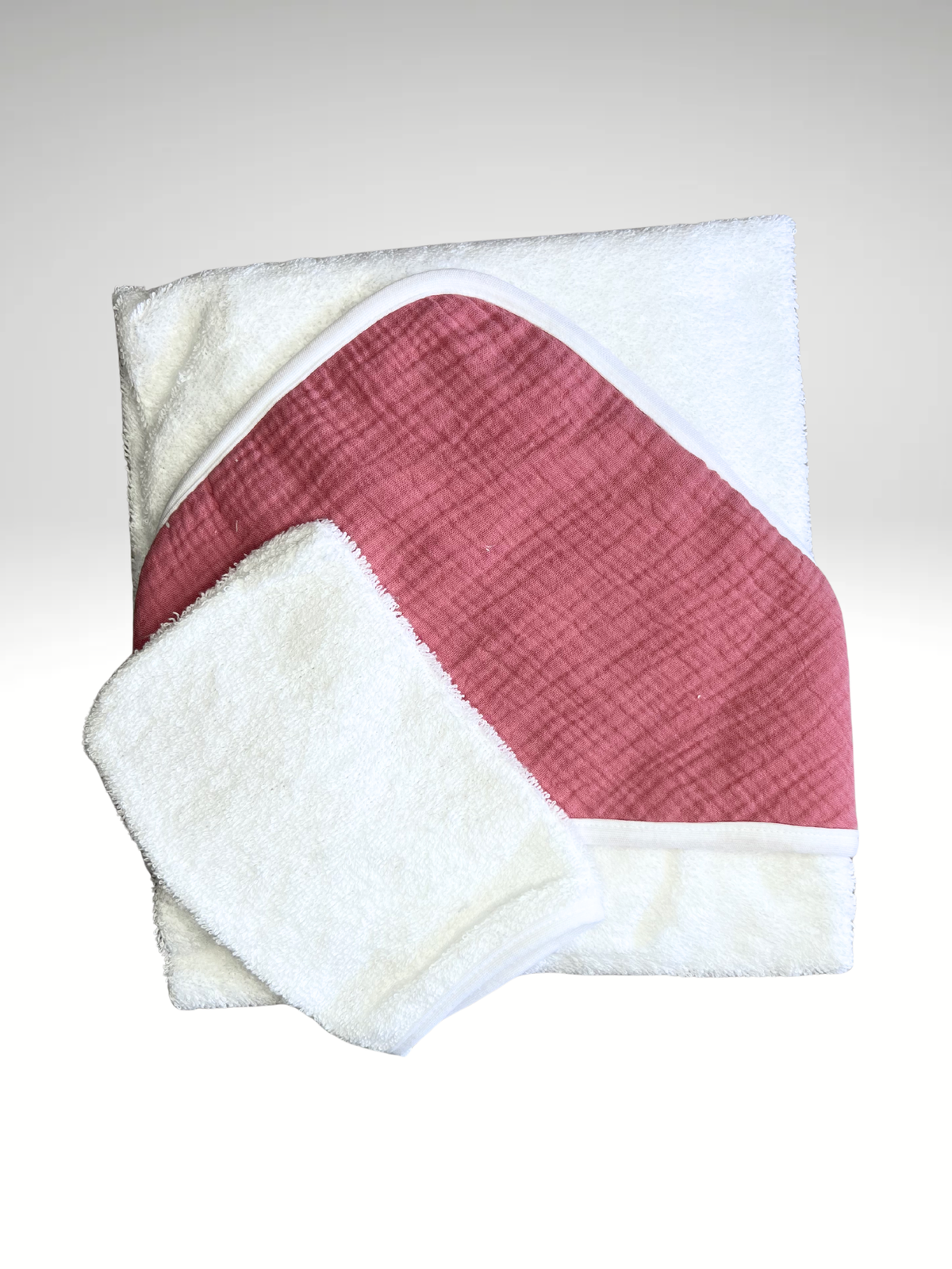 CAPE DE BAIN + GANT GAZE DE COTON
