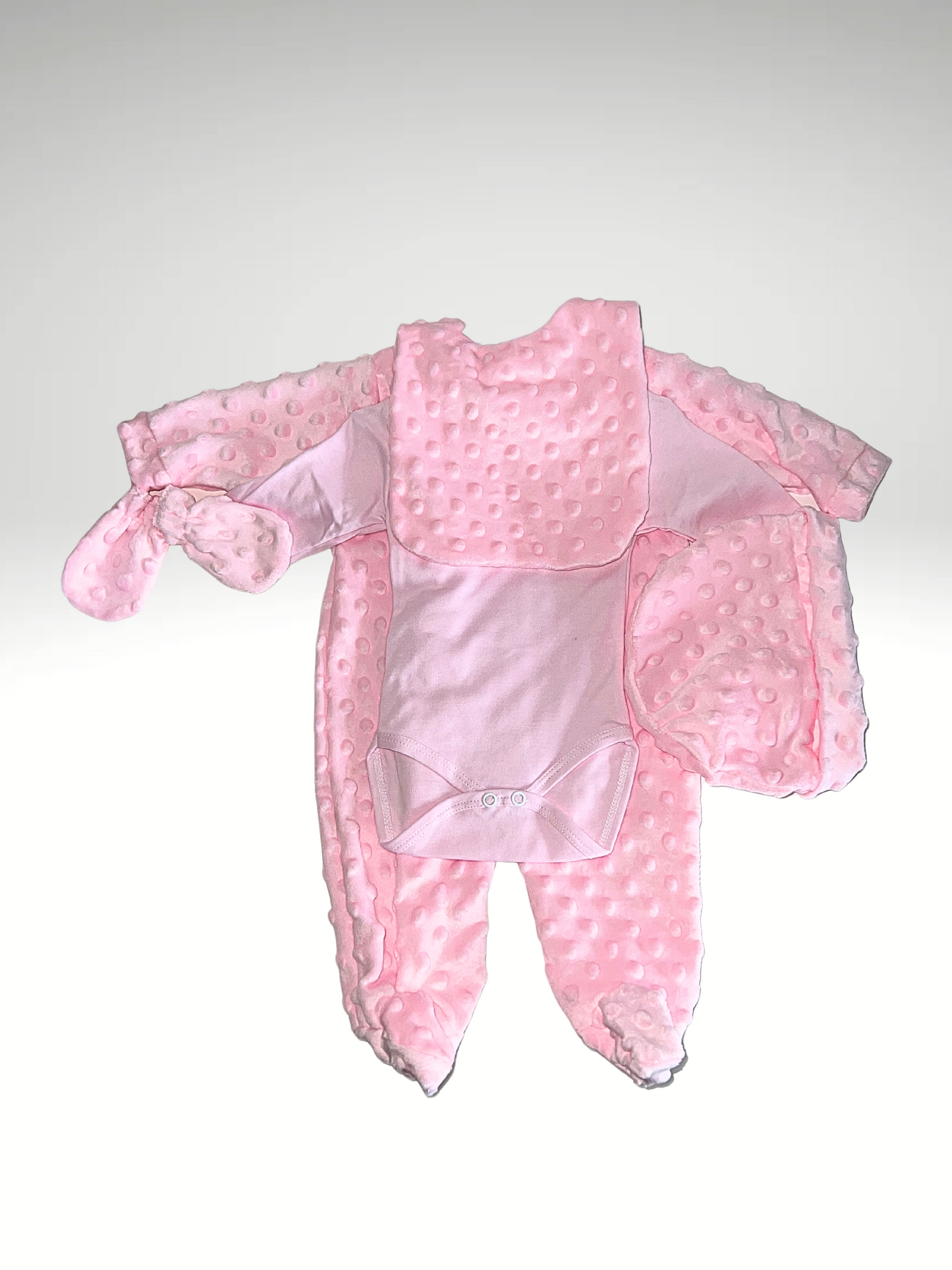 Ensemble pyjama bébé 5 pièces en minky