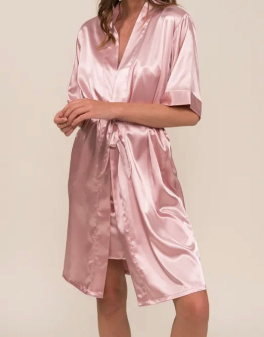 2 PIECES PEIGNOIR ET NUISETTE VIEUX ROSE 23